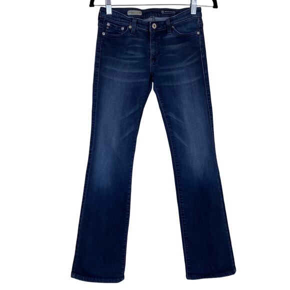AG Adriano Goldschmied 27R Angel Boot Cut Super Low Rise Jeans Dark Wash Y2K - Picture 2 of 16